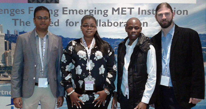 From left: Dr Shaun Ruggunan, Ms Slindile Mgaga, Mr Siyanda Mthuli and Dr Mihalis Chasomeris.